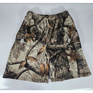 Darc Sport Dual Stud Oversized Osiris Sweat Shorts in Cherry Blossom Camo Large